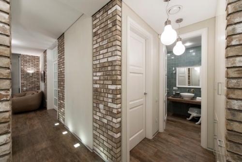 Декоративный кирпич в коридоре. Кирпич в прихожей — 150 фото лучших идей для декоративной отделки стен в коридоре квартиры или дома