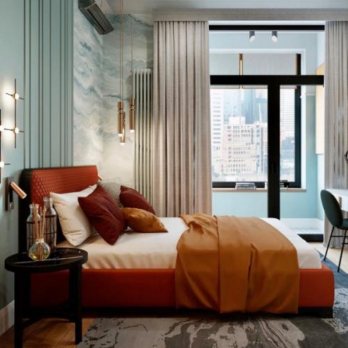 Комбинированные обои в спальне. Правила сочетания между собой разных обоев 09 Комбинированные обои в спальне. Правила сочетания между собой разных обоев 09