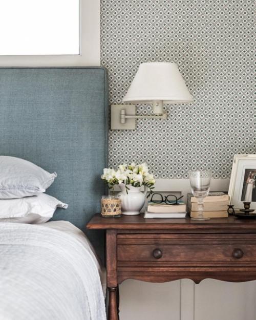 Комбинированные обои в спальне. Правила сочетания между собой разных обоев 05 Комбинированные обои в спальне. Правила сочетания между собой разных обоев 05