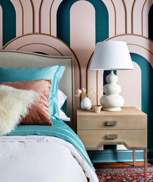 Комбинированные обои в спальне. Правила сочетания между собой разных обоев 03 Комбинированные обои в спальне. Правила сочетания между собой разных обоев 03