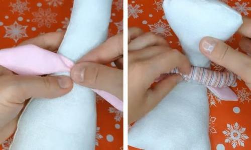 Поделки из ткани на новый год. Бычок из ткани своими руками