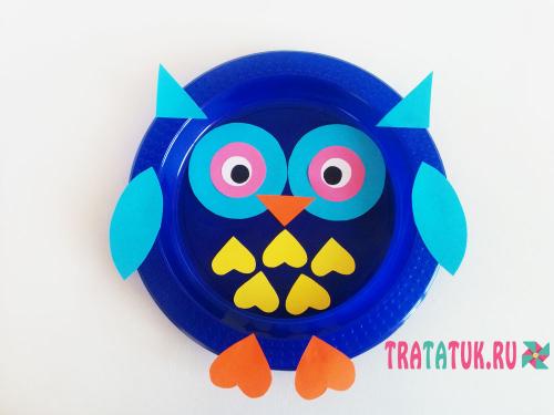 Какие навыки необходимы для создания совы из пластиковых ложек. Сова из пластиковой тарелки