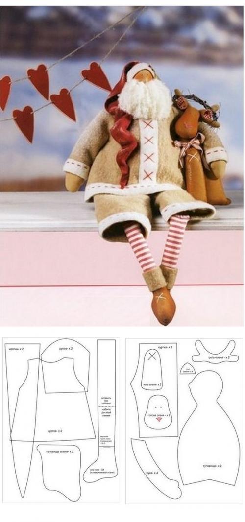 Выкройки елочных новогодних игрушек из ткани своими руками. Новогодние мягкие игрушки своими руками выкройки