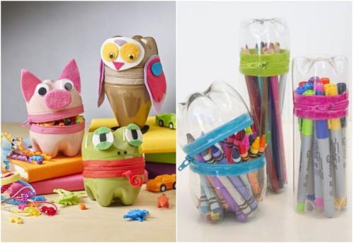 Как сохранить пенал из пластиковой бутылки в долгосрочной перспективе. Простая поделка из пластиковой бутылки — пенал для ручек своими руками