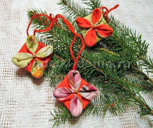 Елочные игрушки из ткани своими руками. Елочные игрушки из лоскутков