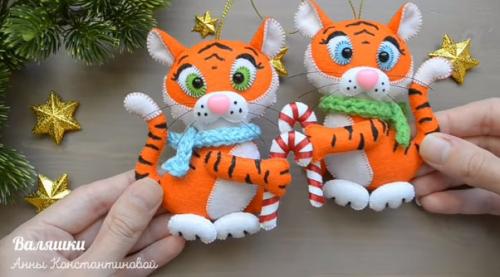 Символ 2022 года своими руками из фетра. Тигр из фетра: 30+ выкроек с пошаговыми МК