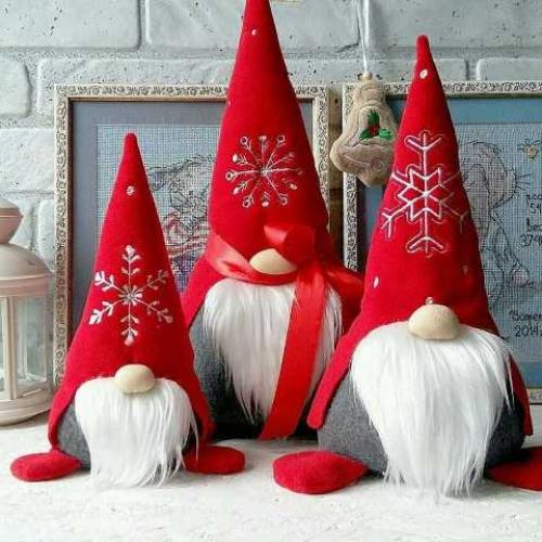 Символ 2022 года из фетра. Как сделать гномика из фетра