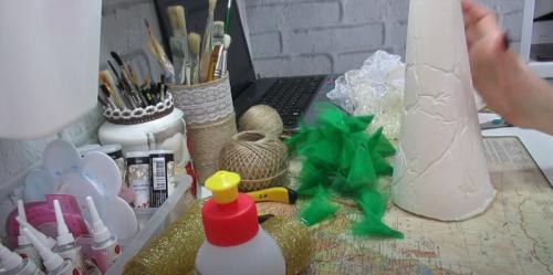 Новогодние игрушки из ткани своими руками. Елка