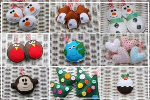 Поделки из ткани на Новый год своими руками. Новогодние игрушки из фетра своими руками с выкройками, схемами и шаблонами. Много идей поделок на Новый год