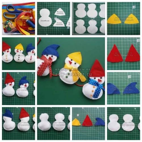 Поделки из ткани на Новый год своими руками. Новогодние игрушки из фетра своими руками с выкройками, схемами и шаблонами. Много идей поделок на Новый год
