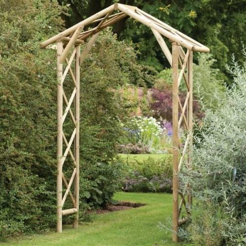 Как соединить бруски для создания арки для цветов. Виды арок