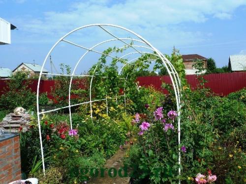 Как выбрать место для установки арки для цветов. Арка для цветов из пластиковых труб, описание процесса изготовления