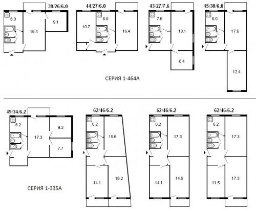 Ремонт брежневки 2 комнатной. Брежневки описание и типовые планировки
