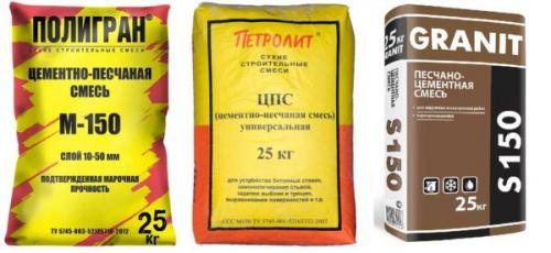 Раствор для заливки. Пропорции классической стяжки из ЦПС