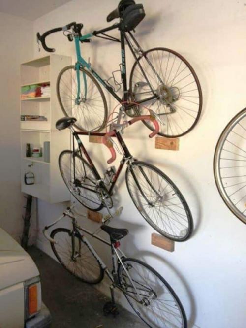 Хранение велосипеда на стене. Возможные методы крепления