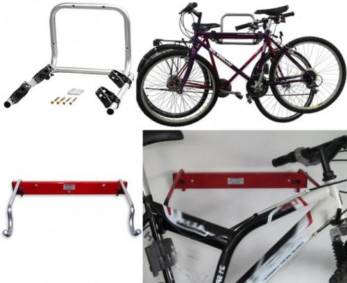 Хранение велосипеда на стене. Кронштейны, горизонтальные и вертикальные крепления, фото