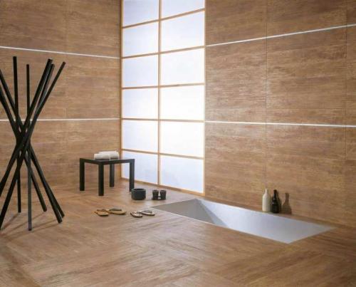 Плитка под дерево в маленькой ванной. Плитка под дерево в ванной: правила выбора и укладки. ТОП-115 фото лучших вариантов отделки туалета и санузла кафелем под дерево