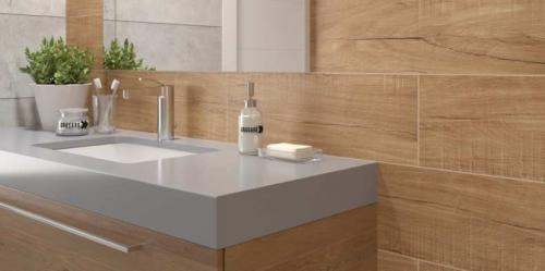 Плитка под дерево в маленькой ванной. Плитка под дерево в ванной: правила выбора и укладки. ТОП-115 фото лучших вариантов отделки туалета и санузла кафелем под дерево