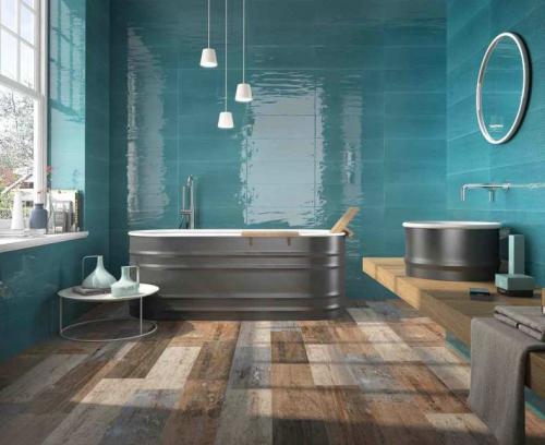 Плитка под дерево в маленькой ванной. Плитка под дерево в ванной: правила выбора и укладки. ТОП-115 фото лучших вариантов отделки туалета и санузла кафелем под дерево