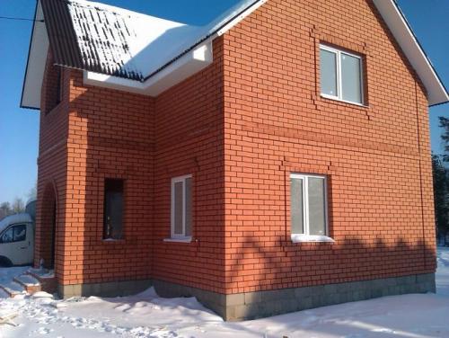 Красивые дома из кирпича. Строительство дома из керамического кирпича красного цвета 08 Красивые дома из кирпича. Строительство дома из керамического кирпича красного цвета 08