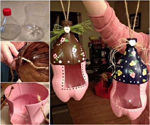 Поделки из бутылок пластиковых. Поделки из пластмассовых бутылок своими руками: украшения для сада, огорода, дачи 08