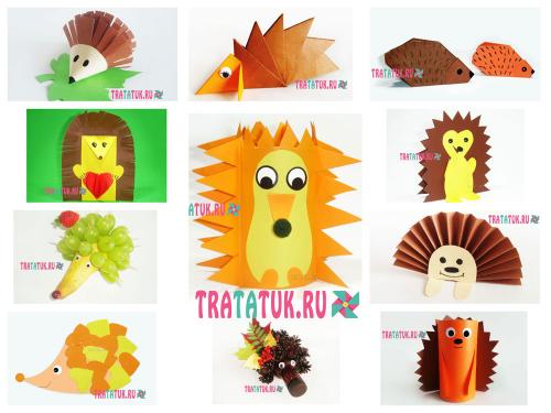 Как сделать ежика: детские поделки из разных материалов