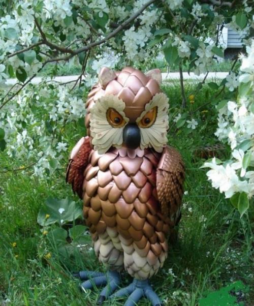 Сова из пластиковых бутылок своими руками, лебедь из бросового материала