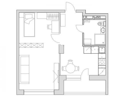 Идеальная планировка однушки 40м2. Планировки однокомнатных квартир 40 м.кв. Часть 1