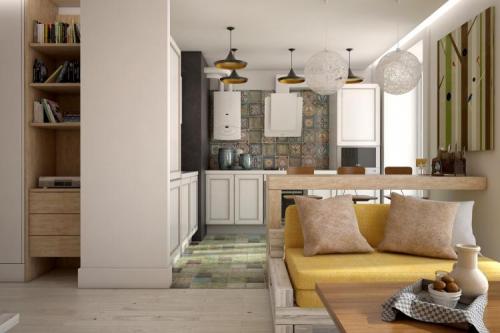 Какие современные тенденции в дизайне интерьера можно применить в однокомнатной квартире 40 м. Дизайн однокомнатной квартиры 40 кв.м. (80 фото)