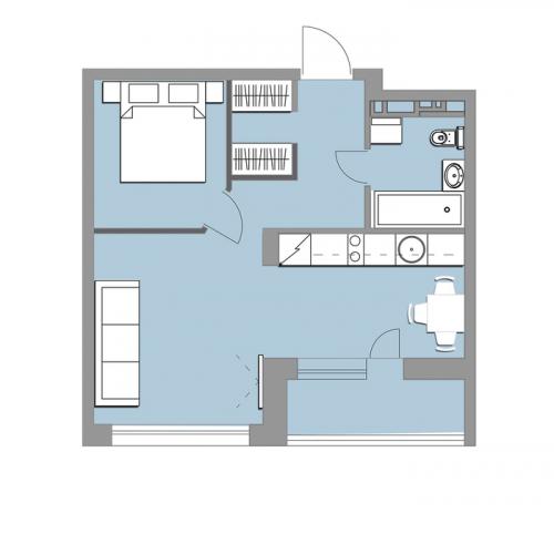Идеальная планировка однушки 40м2. Планировки однокомнатных квартир 40 м.кв. Часть 1