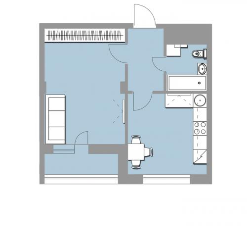 Идеальная планировка однушки 40м2. Планировки однокомнатных квартир 40 м.кв. Часть 1