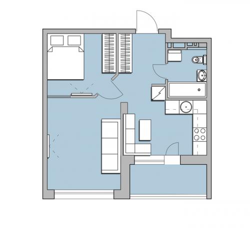 Идеальная планировка однушки 40м2. Планировки однокомнатных квартир 40 м.кв. Часть 1