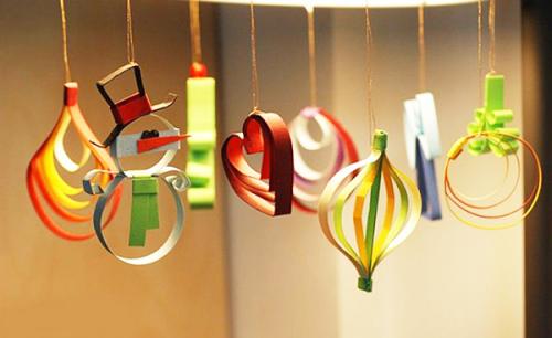 Елочные игрушки своими руками из бумаги. Как сделать из бумаги новогодние игрушки на ёлку