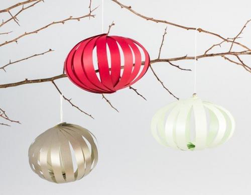 Елочные игрушки своими руками из бумаги. Как сделать из бумаги новогодние игрушки на ёлку