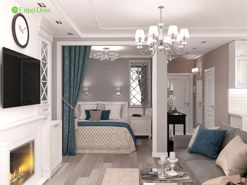 Какие современные тенденции в дизайне интерьеров подходят для однокомнатной квартиры. Современные идеи дизайна однокомнатной квартиры 44 кв. м