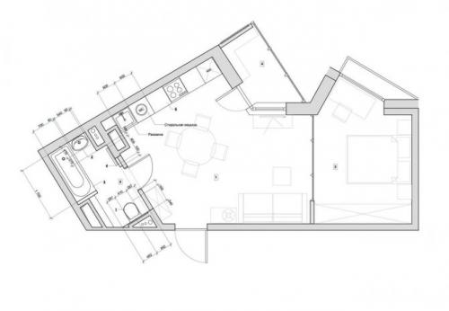 Дизайн квартиры 41 кв м. Дизайн современной небольшой квартиры 41 кв. м.
