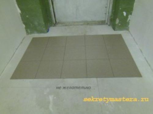 Откуда начинать укладывать плитку на пол. Секреты укладки плитки на пол, все нюансы