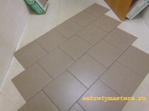 Откуда начинать укладывать плитку на пол. Секреты укладки плитки на пол, все нюансы