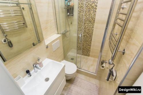 Укладка плитки в маленькой ванной. Модная плитка для маленькой ванной 08