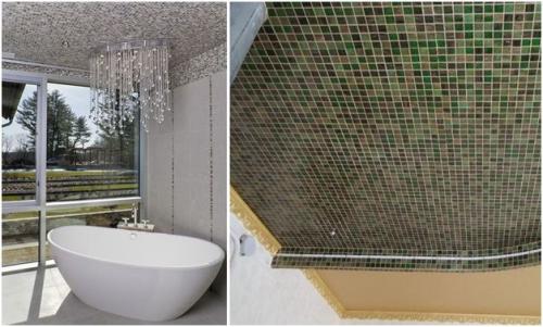 Ванна с плиткой на половину. Правила оформления и дизайн плитки в маленькой ванной комнате 10