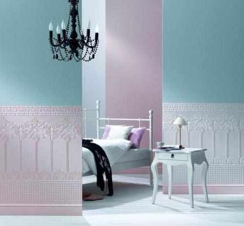 Как красиво поклеить в зале обои двух видов. Основные правила комбинирования 12