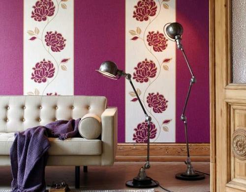 Как красиво поклеить в зале обои двух видов. Основные правила комбинирования 17