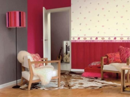 Комбинирование обоев двух цветов. Способы сочетания 01