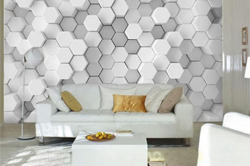 Обои для зала 2023. Модные комбинированные обои для зала 2023