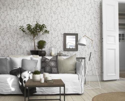 Обои для зала 2023. Модные комбинированные обои для зала 2023