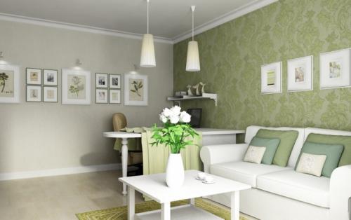 Обои для маленького зала. Принцип оформления маленького зала