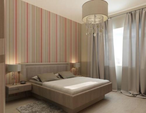 Комбинированные обои в спальню. Варианты комбинирования