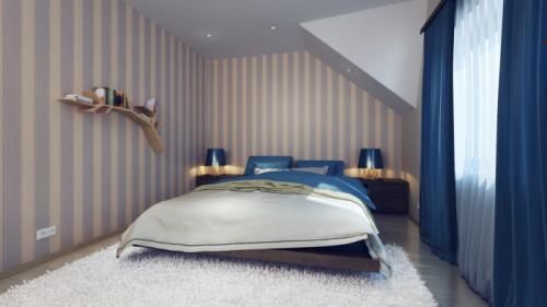 Комбинированные обои в спальню. Варианты комбинирования