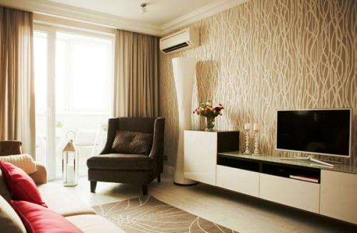 Обои для маленького зала. Минимализм