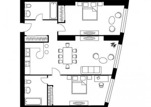 Как преобразить однокомнатную квартиру 40 кв.м в двухкомнатную: советы и идеи 04 Как преобразить однокомнатную квартиру 40 кв.м в двухкомнатную: советы и идеи 04